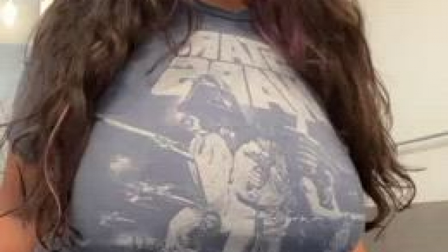 I wanna give you a gift… does my tits and huge smile counts?