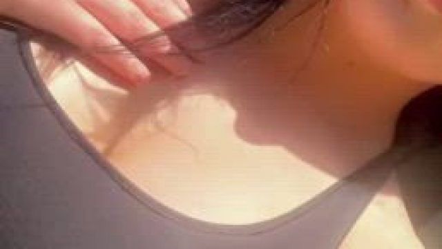 Showing off my perky titties