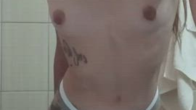 A small view of my tiny boobies and suckable nips ????