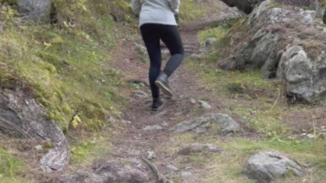 Cutie hike, check. Flash before other hikers come, check