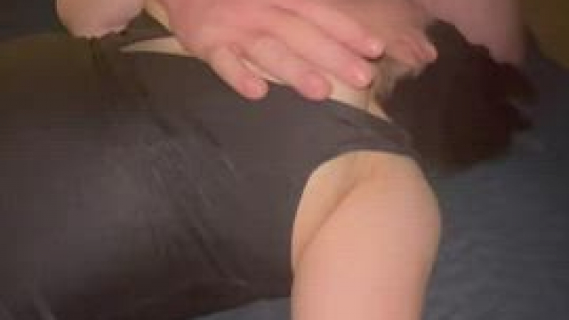 Firefighter bull finger screws me while he and my husband grope my tits and I suc