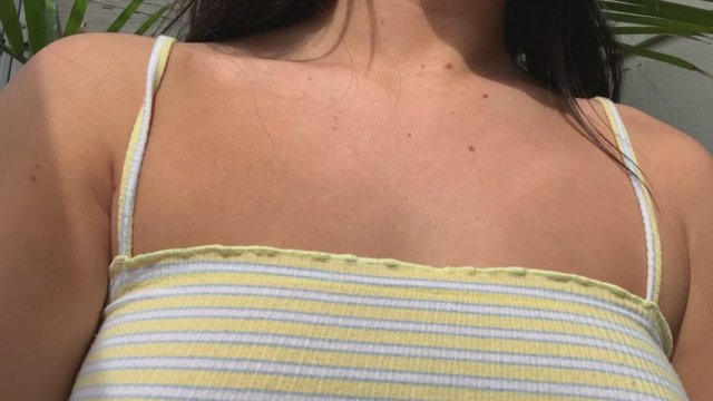 Tanned Girl Shows Off The Piercing