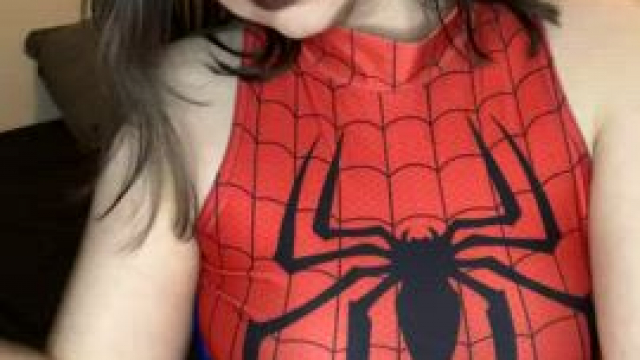 Naughty little Spidergirl wants your cock ????
