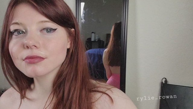 Do I look cuty with cum on my face? (18)