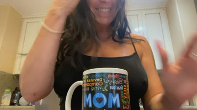 Mondays are better with coffee &amp;amp; my huge titty drop.