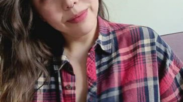 DDs and a lovely chick in flannel [Gif]