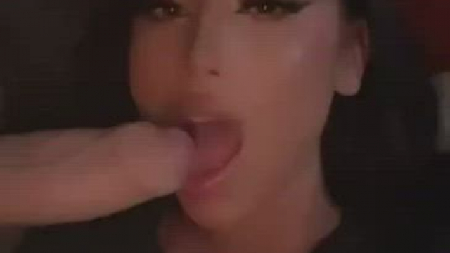 ABG chokes on thick white penis