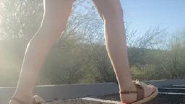 Twerking and flashing my pussy in the parking lot