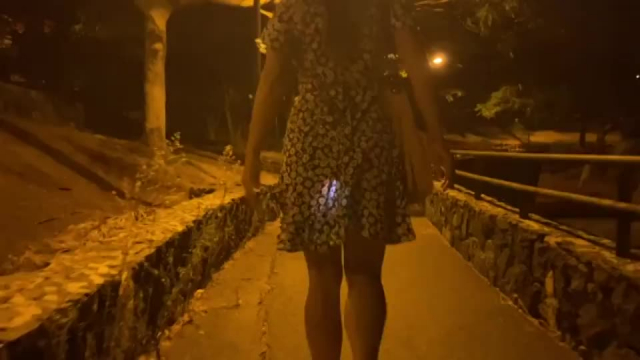 The only cougar in the neighborhood taking her buttplug for an evening walk F48