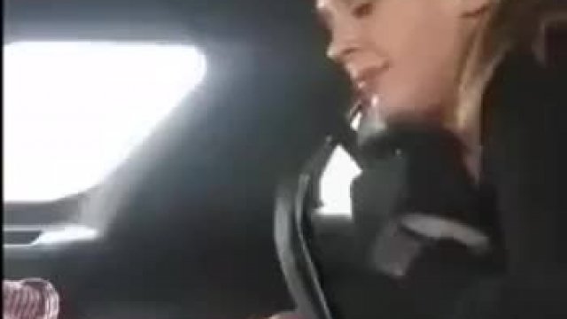 Sucking huge big black cock in the car