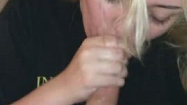 Blonde Teen Gets Cum in Throat