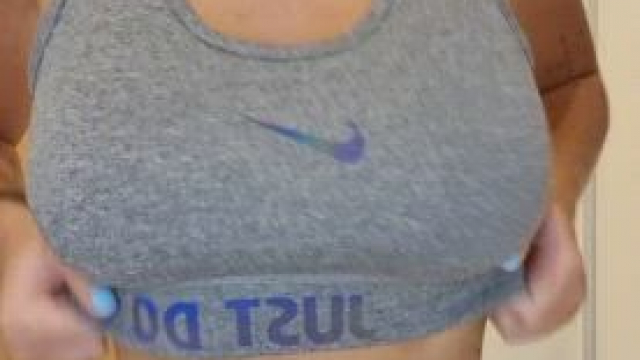 did you think my bust would be this big hidden under my sports bra