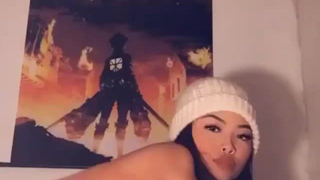 Nice Woman With Beanie Flexing Attack On Titan Poster