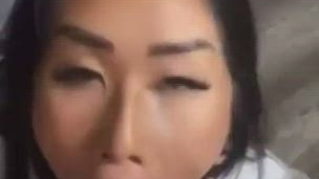 nice asian girl can't blow beyond the tip