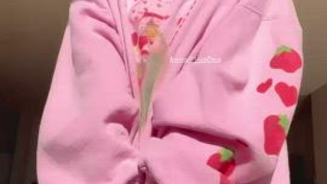 If you think my sweatshirt's pink, wait til you see my pussy