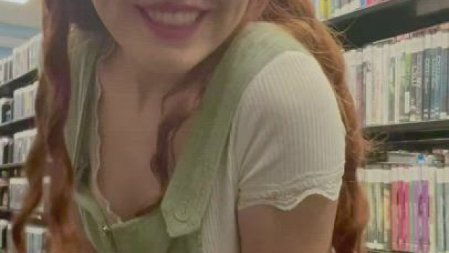 We can screw in a quiet corner of the library if you promise to stay quiet;) [GIF