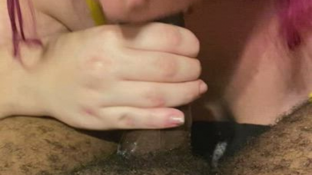 She takes pride in sucking penis