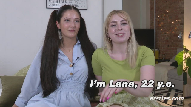 Lana's First time with a Chick - Lana & Line|Ersties
