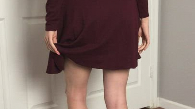 My Mature ass peeking out from my dress