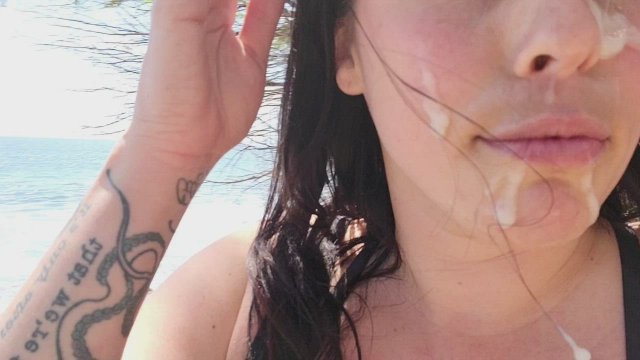 Don't mind me, just showing off this huge facial on the beach. If you saw me, wo