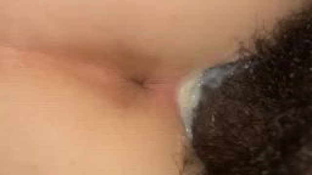 i get so creamy on his huge black cock