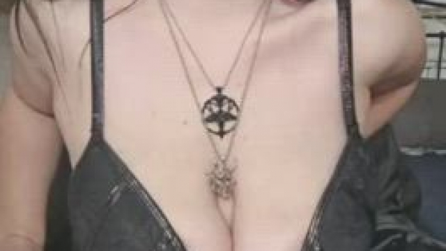 Goth mature huge boobs reveal [OC]