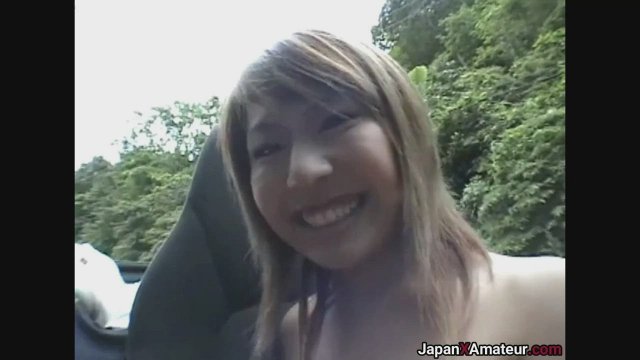 Japanese Gyaru With Cuty Tits Sucking Dick And Getting Fucked On The Side Of A R