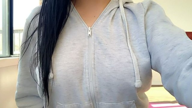 Showing off my huge tits makes me horny