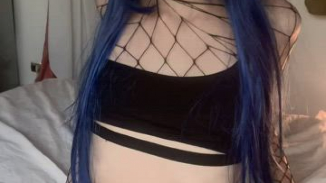 Hinata playing with her slight titties