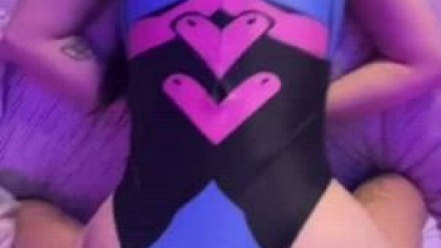 Asian in overwatch cosplay drilled from the back by white cock