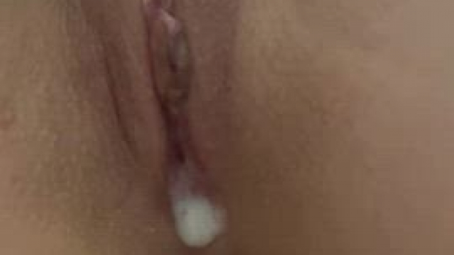 Big load dripping down her holes (OC)
