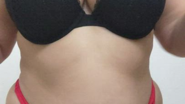 Feelin' hot in this black bra