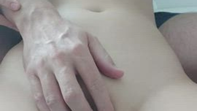 Leaking girl cum after he held me down and made me orgasm with just one finger (
