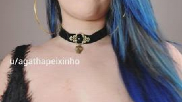 just a lady who's happy to show her tits