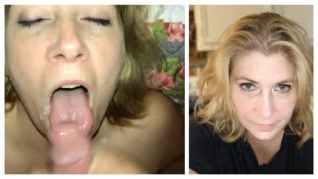 Blonde milf before and after!