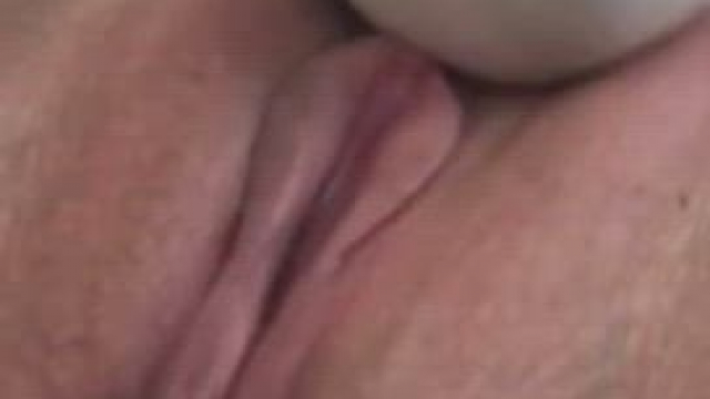 Cute closeup shot of valve being released on a pent up pulsating vag