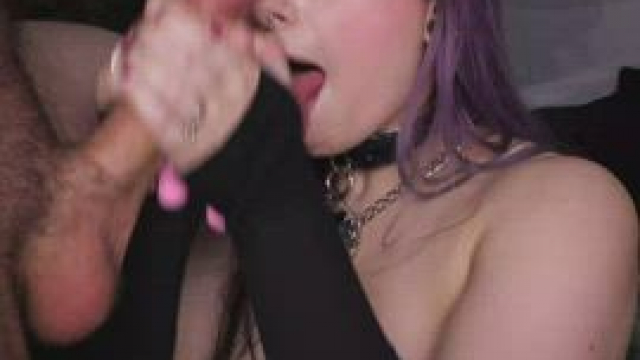 Milking a load out of his dick