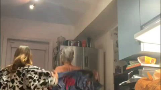 Granny & Granddaughter Having Pleasant