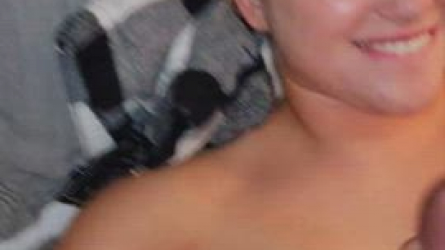 Good way to end the night is with his cum all over my nice little face