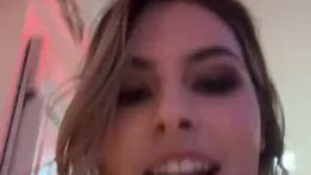 Chanel Camryn admires a huge penis whilst on set
