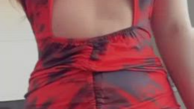 I don't even technically need to take this dress off for you to titty bang me