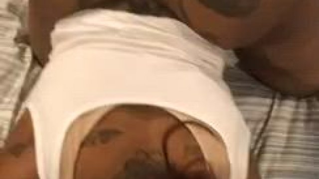 Ebony with big booty sucks BWC