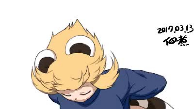 Raccon woman with jiggly breasts (Tsukudani)