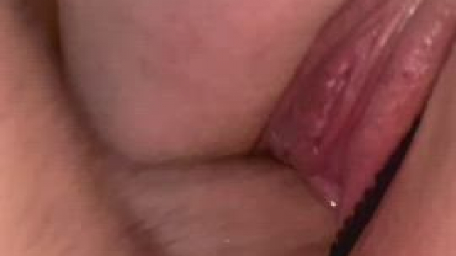 He gave me a big creampie with my panties on!!