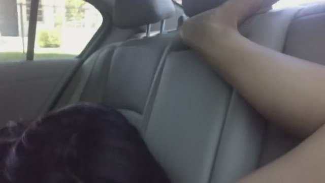 Passionately Eating Vagina in the Car